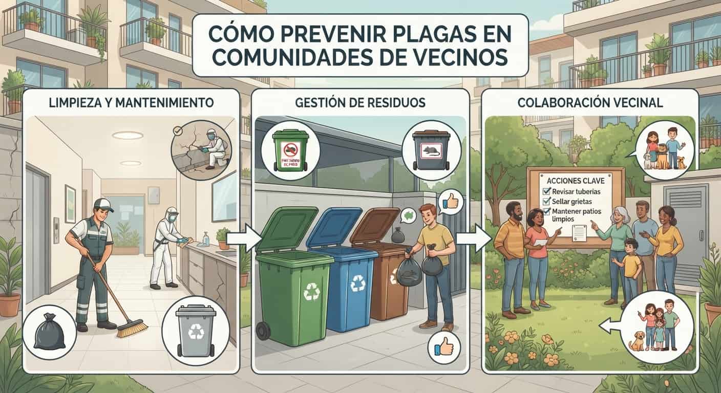 Cómo prevenir plagas en comunidades de vecinos